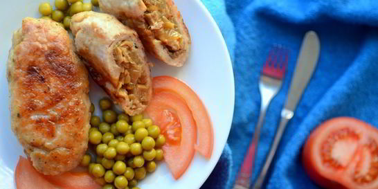 Зразы с грибами и сыром