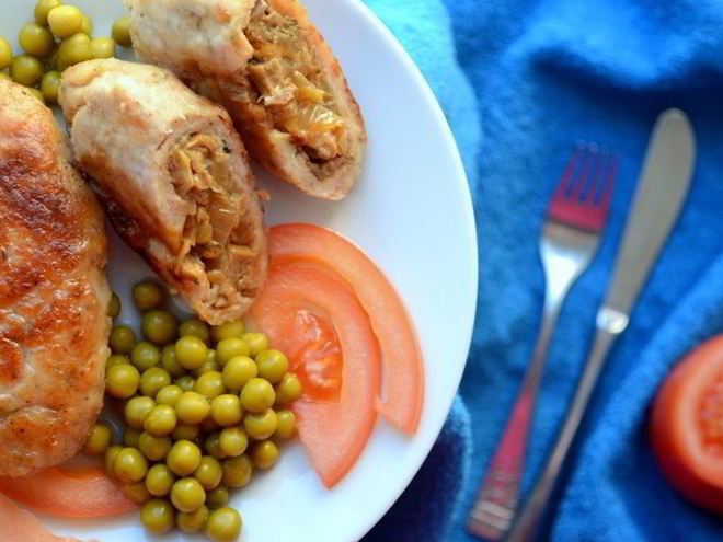 Рецепт зраз с грибами и сыром