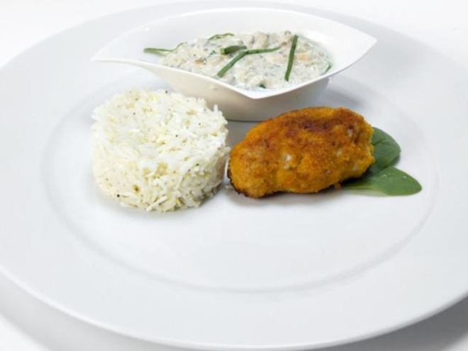 Рецепт зраз с рисом и грибным соусом