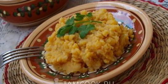 Гороховая каша с луком