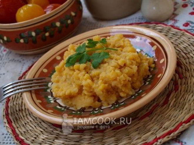 Рецепт гороховой каши с луком