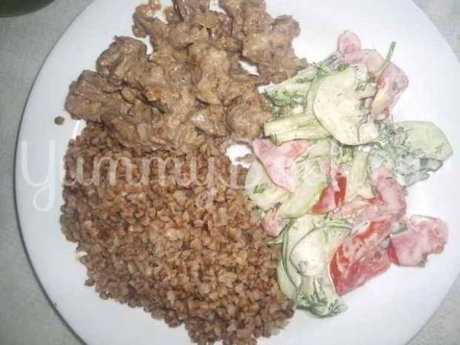 Рецепт бефстроганова и гречневая каша