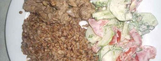 бефстроганов и гречневая каша. Шаг 33