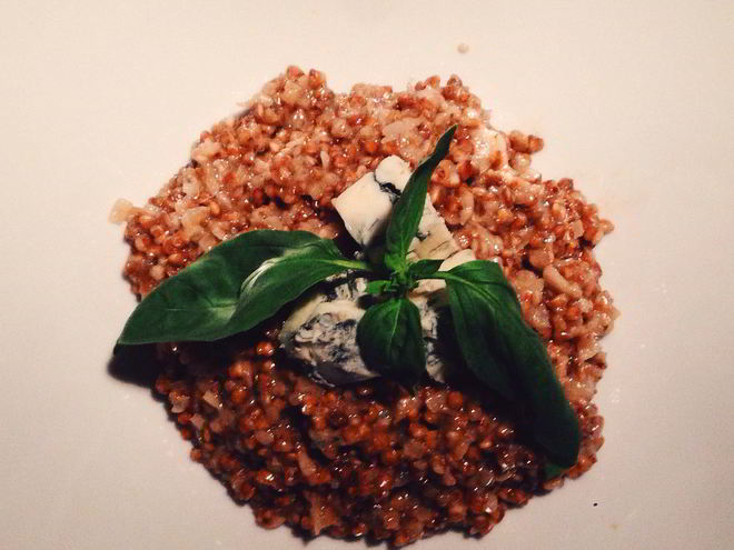 Рецепт гречки ризотто с горгонзолой