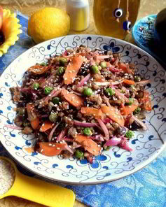 Гречка с баклажаном и морковкой