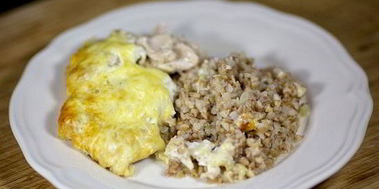 Гречка с курицей в духовке