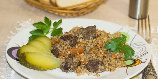 Гречка с мясом и морковью в мультиварке
