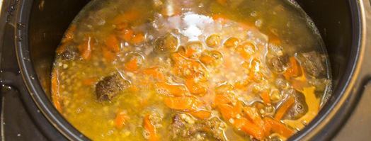 гречка с мясом и морковью в мультиварке. Шаг 16