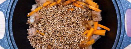 гречка с мясом в казане. Шаг 11