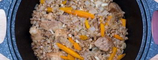 гречка с мясом в казане. Шаг 12