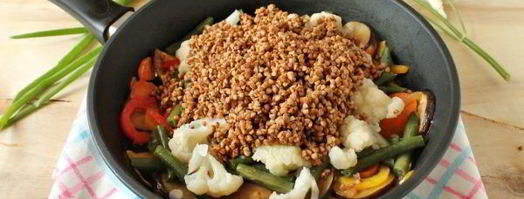 гречка с овощами на сковороде. Шаг 10