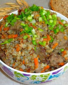 Гречка с печенкой