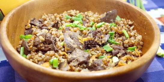 Гречка с печенью