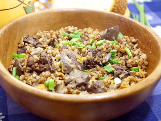 Рецепт гречки с печенью