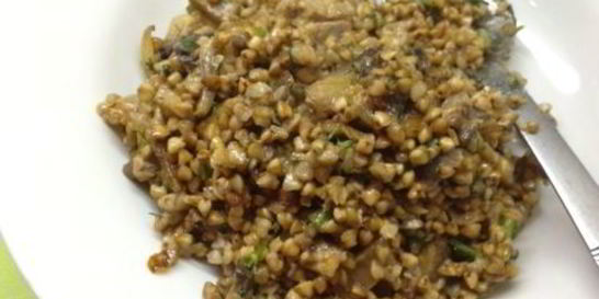 Гречка с шампиньонами