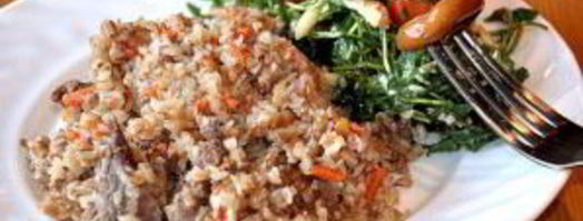 гречка с тушенкой и грибами. Шаг 5