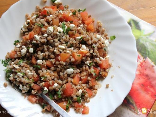 Рецепт гречки с зернистым творогом