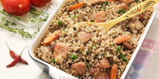 Гречка со свининой в духовке