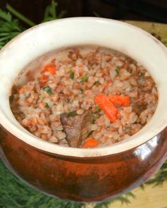 Гречка в горшочках с говядиной