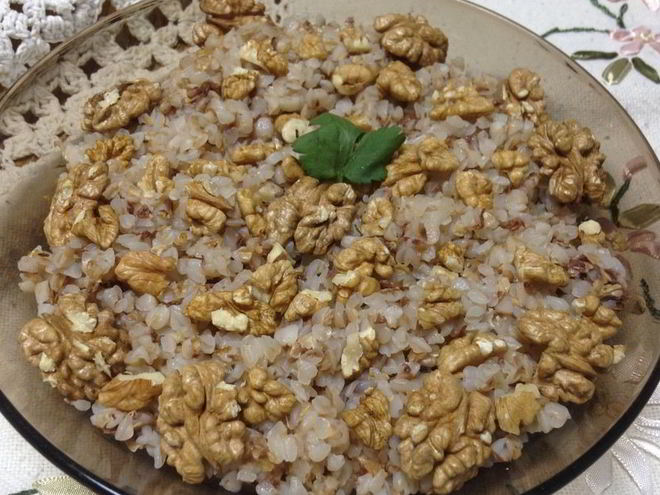Рецепт гречневой каши с чесноком и грецкими орехами