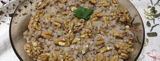 гречневая каша с чесноком и грецкими орехами. Шаг 5