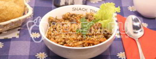 гречневая каша с грибами и овощами. Шаг 8