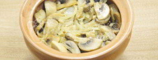 постная гречка с грибами в горшочке. Шаг 6