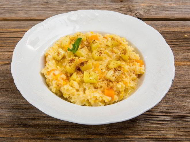 Рецепт каши из булгура с тыквой и яблоками