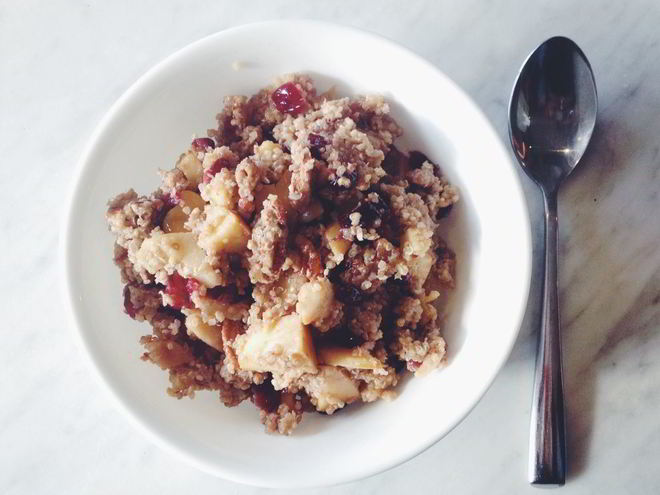 Рецепт каши из киноа с яблоками