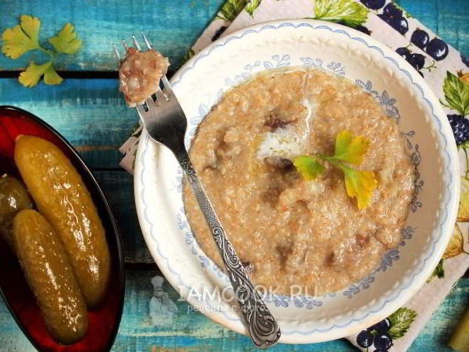 Рецепт каши с мясом в мультиварке