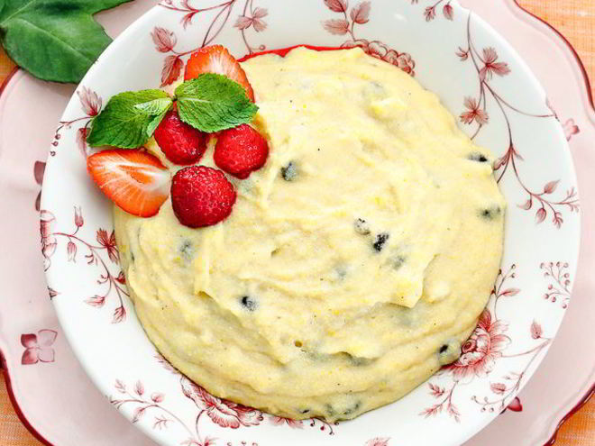 Рецепт франгольо, кукурузная каша с миндалем