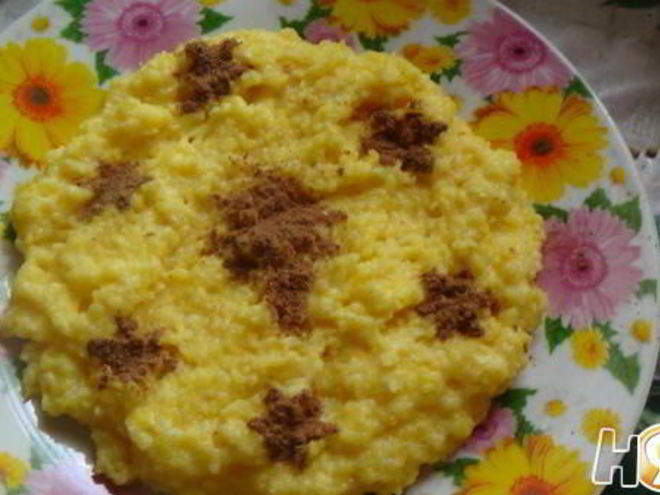 Рецепт каши кукурузной со сметаной и корицей