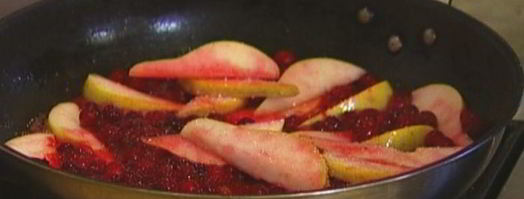 кукурузная каша с грушей, изюмом и клюквой. Шаг 5