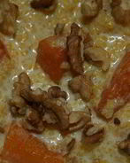 Кукурузная каша с тыквой и грецкими орехами