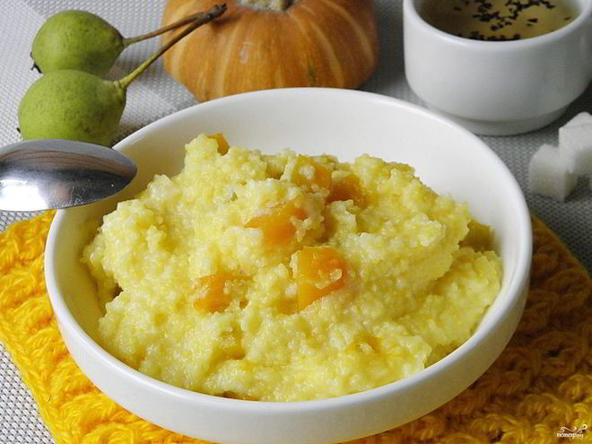 Рецепт кукурузной каши с тыквой в мультиварке