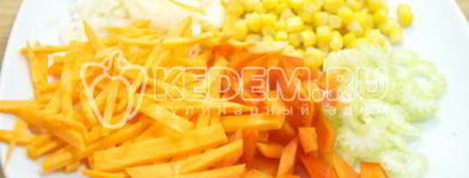 кукурузная полента с овощами. Шаг 4