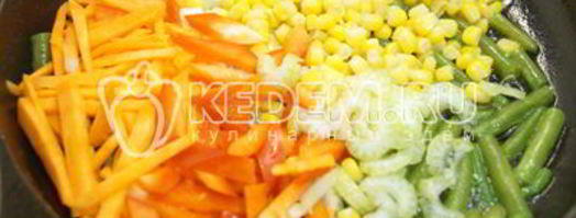 кукурузная полента с овощами. Шаг 5