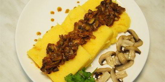 Полента с грибами