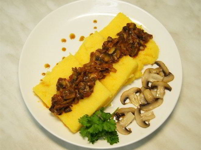 Рецепт поленты с грибами