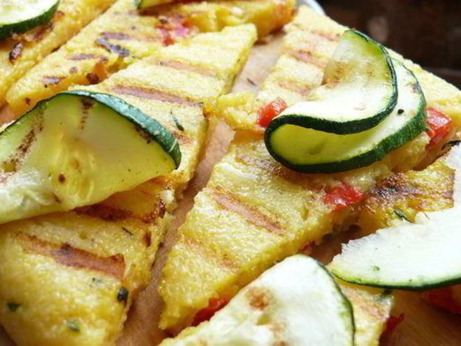 Рецепт поленты с кабачками