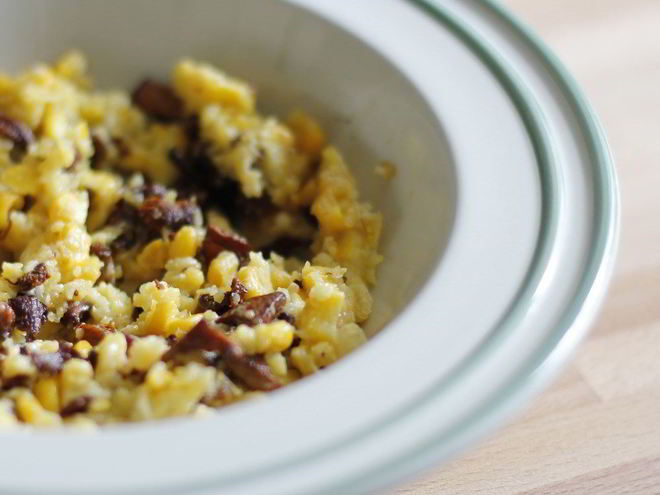 Рецепт поленты с лисичками