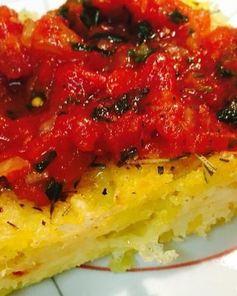 Полента с сыром и душистыми травами