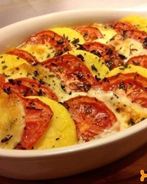 Полента с сыром и помидорами