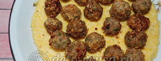 полента с тефтелями. Шаг 15