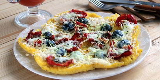 Полента с вялеными помидорами