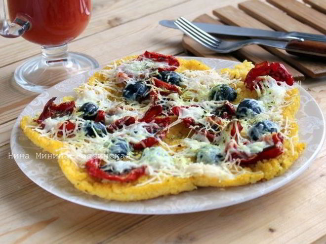 Рецепт поленты с вялеными помидорами