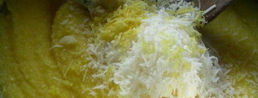 полента со спаржей, голубым сыром и грецкими орехами. Шаг 5