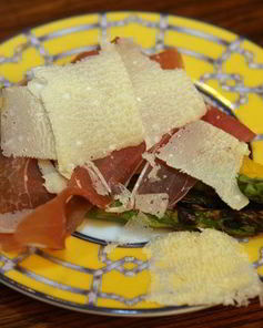 Полента со спаржей