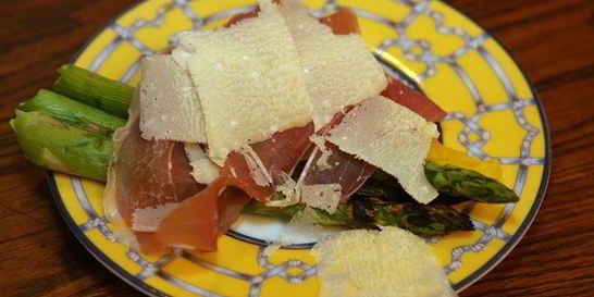 Полента со спаржей