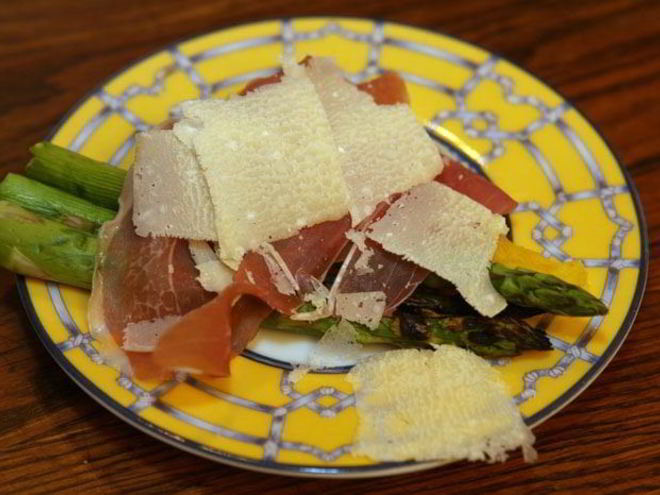 Рецепт поленты со спаржей